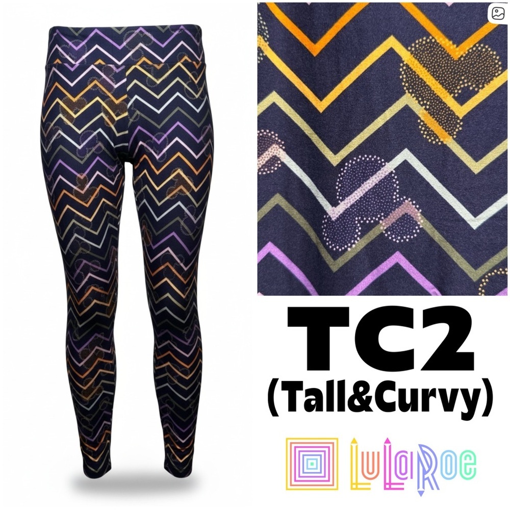 LulaRoe Disney Leggings, Tall & Curvy TC2 18-26, Soft & Comfy, Mickey Mouse NWT